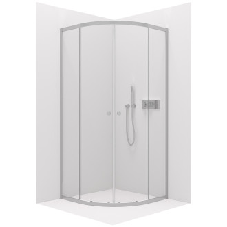 CERANO - Sprchový kout Orso L/P - 5 mm - čtvrtkruh - R550 - chrom, transparentní sklo - 80x80x195 cm - posuvný