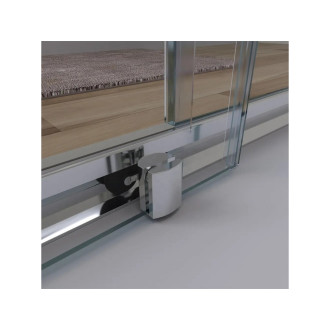 CERANO - Sprchový kout Orso L/P - 5 mm - čtvrtkruh - R550 - chrom, transparentní sklo - 90x90x195 cm - posuvný