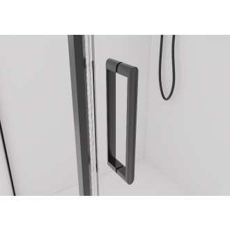 CERANO Sprchový kout Porte L/P černá matná, transp.sklo 100x90cm křídlový CER-413591