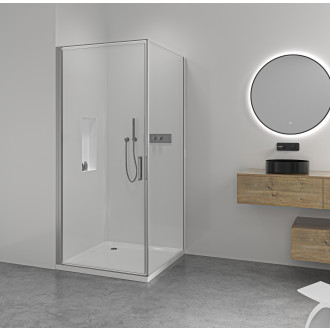 CERANO - Sprchový kout Porte L/P - 8 mm - chrom, transparentní sklo - 100x90x195 cm - otočný