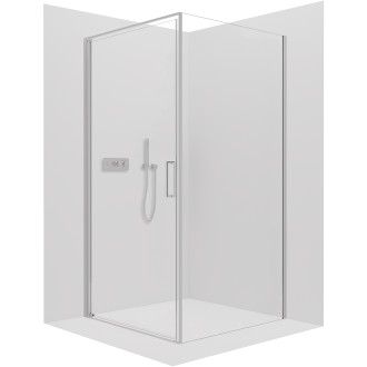 CERANO - Sprchový kout Porte L/P - 8 mm - chrom, transparentní sklo - 80x80x195 cm - otočný