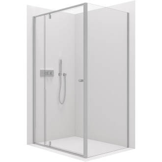 CERANO - Sprchový kout Santini L/P - 6 mm - chrom, transparentní sklo - 140x90x195 cm - pivotový