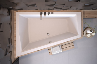 BESCO vana INTIMA DUO SLIM 180 1800x1250 mm, pravé provedení, bez nožiček VANINTID18SLIMP
