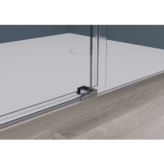 CERANO - Sprchový kout Santoro L/P - 8 mm - chrom, transparentní sklo - 130x70x195 cm - posuvný