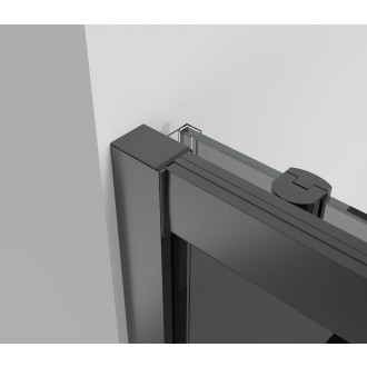 CERANO - Sprchový kout Varone LINE L/P - 6 mm - černá matná, grafitové sklo - 110x70x195 cm - posuvný