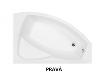 BESCO vana RIMA 170 (1700x1100 mm), pravé provedení, bez nožiček VANRIM170P