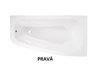 BESCO vana LUNA 150 (1500x800 mm), pravé provedení, bez nožiček VANLUN150P