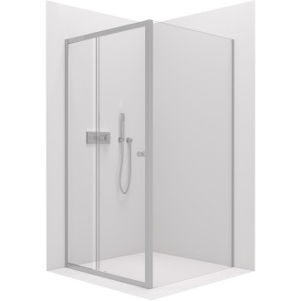 CERANO Sprchový kout Varone L/P chrom, transparentní sklo 110x80cm posuvný CER-DY505-11080