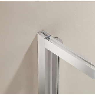 CERANO - Sprchový kout Versaro L/P - 6 mm - chrom, transparentní sklo - 140x90 cm - zasouvací