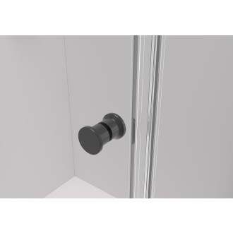 CERANO Sprchový kout Volpe Duo L/P černá mat, transparent sklo 100x70 skládací