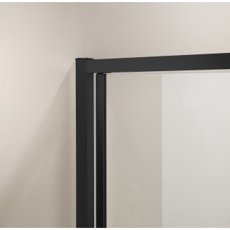 CERANO - Sprchový kout Versaro L/P - 6 mm - černá matná, transparentní sklo - 150x90 cm - zasouvací