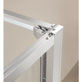 CERANO - Sprchový kout Versaro L/P - 6 mm - chrom, transparentní sklo - 150x90 cm - zasouvací