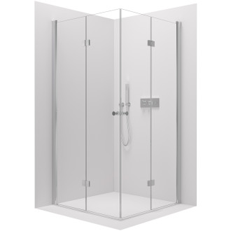 CERANO - Sprchový kout Volpe Duo L/P - 6 mm - chrom, transparentní sklo - 60x60x190 cm - zalamovací