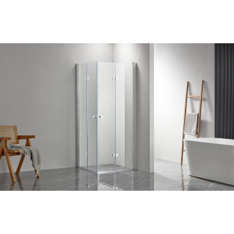 CERANO Sprchový kout Volpe Duo L/P chrom, transparentní sklo 90x90 cm skládací CER-427366