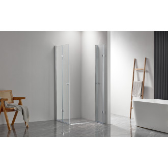 CERANO Sprchový kout Volpe Duo L/P chrom, transparentní sklo 90x90 cm skládací CER-427366