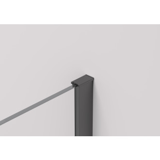 CERANO - Sprchový kout Volpe L/P - 6 mm - černá matná, transparentní sklo - 80x80x190 cm - zalamovací