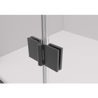 CERANO - Sprchový kout Volpe L/P - 6 mm - černá matná, transparentní sklo - 120x80x190 cm - zalamovací