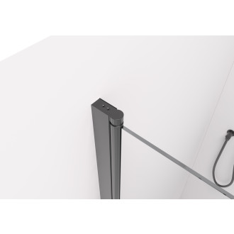 CERANO - Sprchový kout Volpe L/P - 6 mm - černá matná, transparentní sklo - 70x90x190 cm - zalamovací