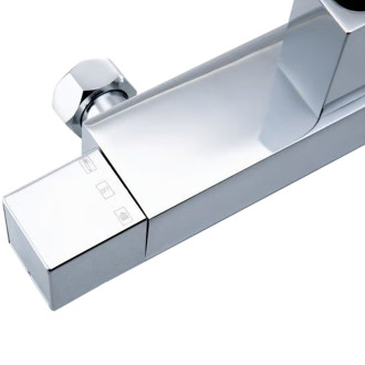 CERANO - Sprchový nástěnný sloup Elma - termostatická sprchová baterie - chrom