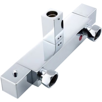 CERANO - Sprchový nástěnný sloup Elma - termostatická sprchová baterie - chrom