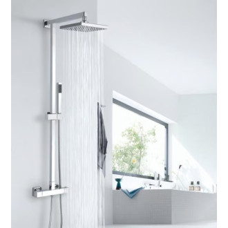 CERANO - Sprchový nástěnný sloup Elma - termostatická sprchová baterie - chrom