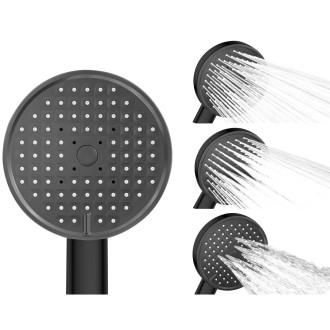 CERANO - Sprchový nástěnný sloup Ennio - vanová otočná baterie - černá matná