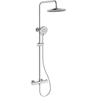 CERANO - Sprchový nástěnný sloup Selma - termostatická sprchová baterie - chrom