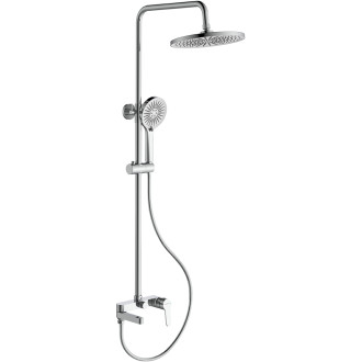 CERANO - Sprchový nástěnný sloup Velea - vanová otoná baterie - chrom - 78-123 cm