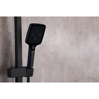 CERANO - Sprchový nástěnný sloup Vermax - termostatická sprchová baterie - černá matná
