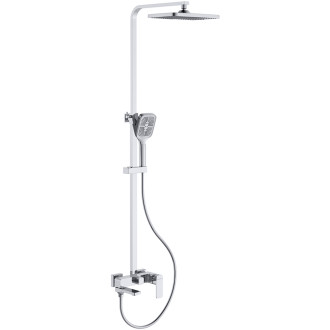 CERANO - Sprchový nástěnný sloup Zenira - vanová otočná baterie - chrom