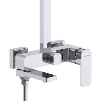 CERANO - Sprchový nástěnný sloup Zenira - vanová otočná baterie - chrom