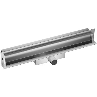 CERANO - Sprchový odtokový žlab ke stěně, sifon - nerez - DN40 - 104 cm