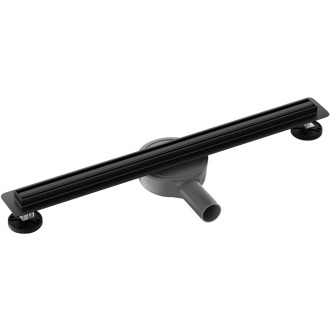 CERANO - Sprchový odtokový žlab Slim, sifon otočný 360° - nerez - DN40 - černá matná - 114 cm