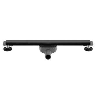 CERANO - Sprchový odtokový žlab Slim, sifon otočný 360° - nerez - DN40 - černá matná - 124 cm
