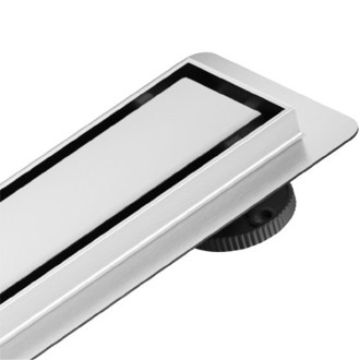 CERANO - Sprchový odtokový žlab, sifon otočný 360° - design 2v1 - nerez - DN40 - 104 cm