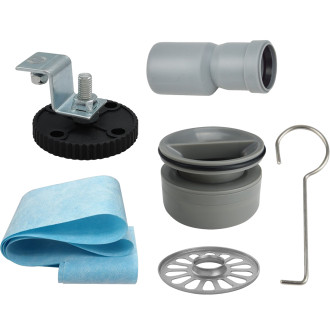 CERANO - Sprchový odtokový žlab, sifon otočný 360° - design 2v1 - nerez - DN40 - 84 cm