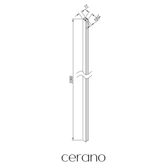 CERANO - Stěnový profil pro sprchové zástěny Walk-in - 10 mm - zápustný - chrom - 15 mm