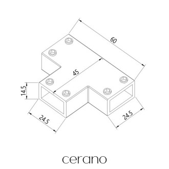 CERANO T spojka pro sprchovou vzpěru bílá CER-476876