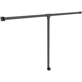 CERANO - T spojka pro sprchovou vzpěru - plochá - černá matná