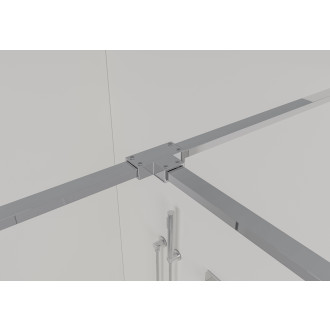 CERANO - T spojka pro sprchovou vzpěru - plochá - chrom