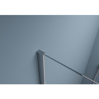 CERANO - Třístěnný sprchový kout Ferri U L/P - 6 mm - chrom, transparentní sklo - 90x80x195 cm - pivotový