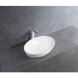 CERANO - Umyvadlo keramické  Alesio - na desku - bílá lesklá - 62x42 cm