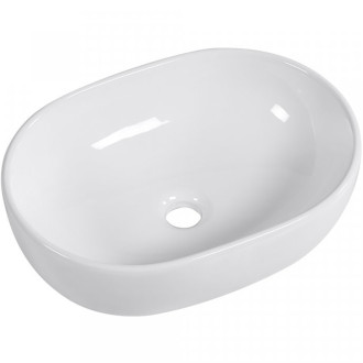 CERANO - Umyvadlo keramické  Deno - na desku - bílá lesklá - 48x35 cm