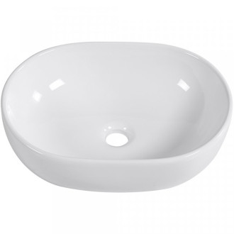 CERANO - Umyvadlo keramické  Deno - na desku - bílá lesklá - 48x35 cm