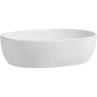 CERANO - Umyvadlo keramické  Deno - na desku - bílá lesklá - 48x35 cm