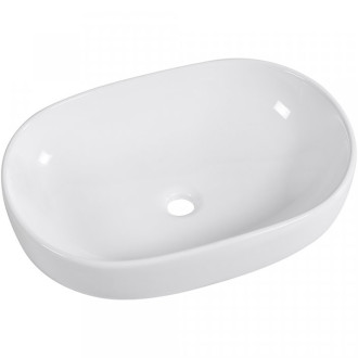 CERANO - Umyvadlo keramické  Deno - na desku - bílá lesklá - 59x41 cm