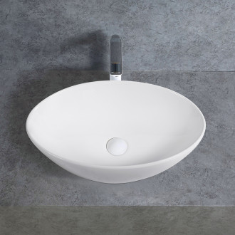 CERANO - Umyvadlo keramické  Ezro - na desku - bílá lesklá - 56x38,5 cm