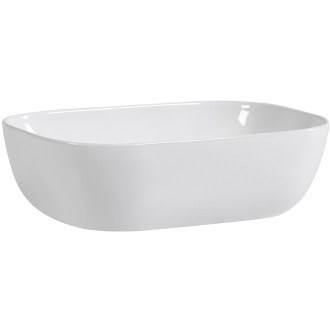 CERANO - Umyvadlo keramické  Lino - na desku - bílá lesklá - 47x33 cm