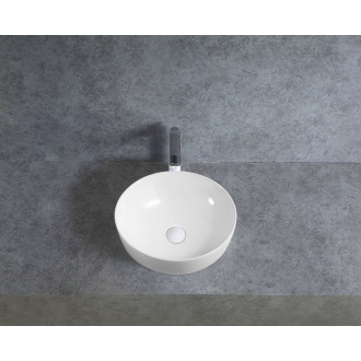 CERANO - Umyvadlo keramické  Marcello - na desku - bílá lesklá - Ø 42 cm