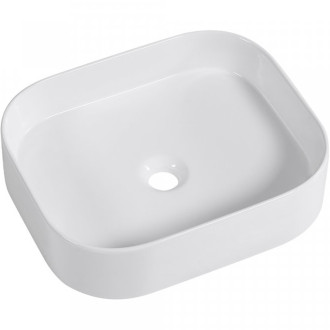 CERANO - Umyvadlo keramické  Matteo - na desku - bílá lesklá - 45x38 cm